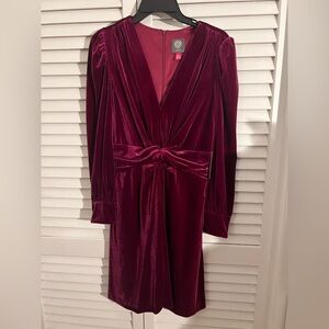 Vance Camuto New with tag size 8 velvet Berry colored dress
